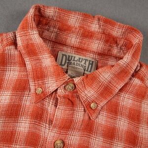 Duluth Plaid Hemp Organic Cotton Shirt Mens M Outdoor hiking Short Sleeve